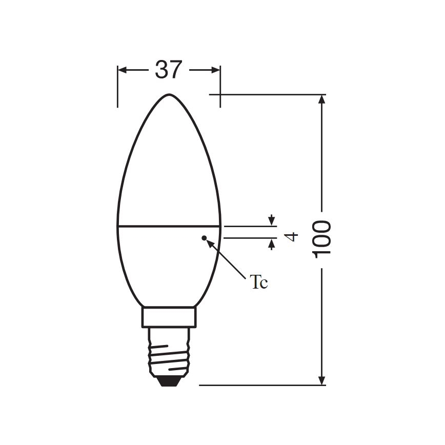 Komplet od 2 LED sijalice B35 E14/4,9W/230V 3000K - Osram
