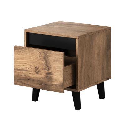 Komplet od 2 noćna ormarića NORD 45x40 cm hrast wotan/antracit