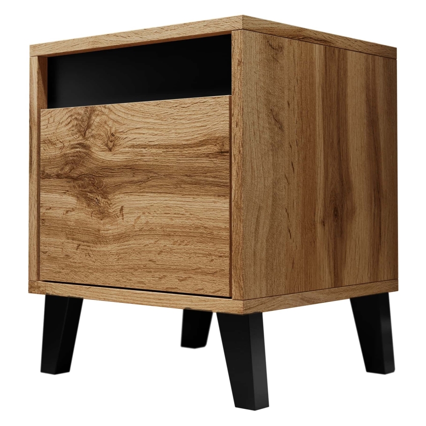 Komplet od 2 noćna ormarića NORD 45x40 cm hrast wotan/antracit