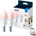Komplet od 2 prigušiva LED RGBW sijalica C37 E14/4,9W/230V 2200-6500K Wi-Fi - WiZ