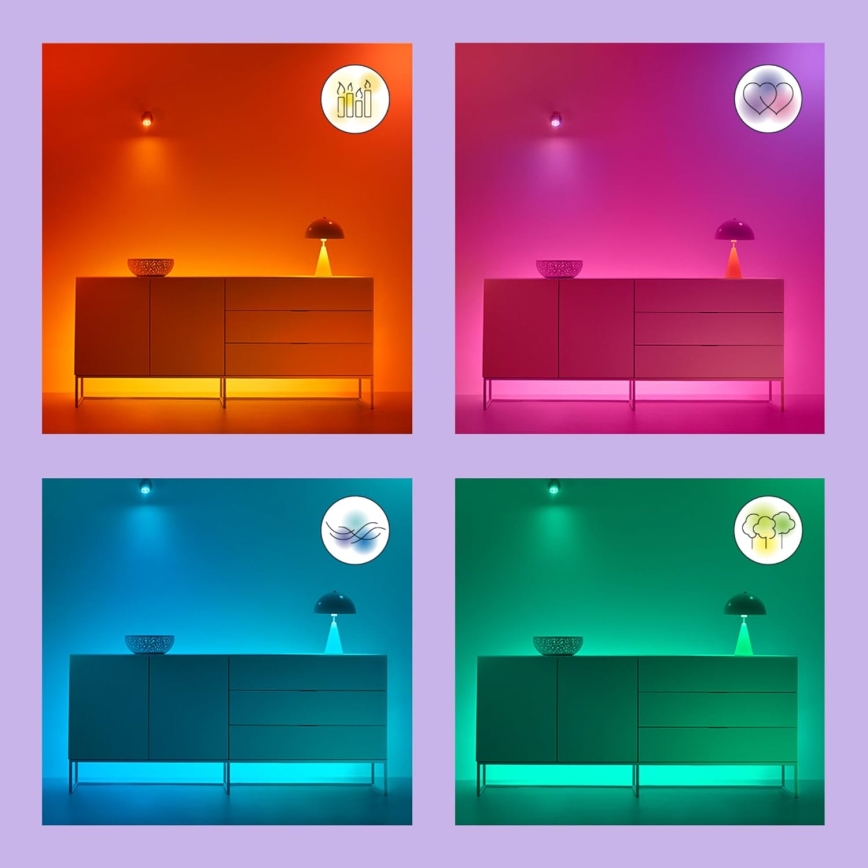 Komplet od 2 prigušiva LED RGBW sijalica C37 E14/4,9W/230V 2200-6500K Wi-Fi - WiZ