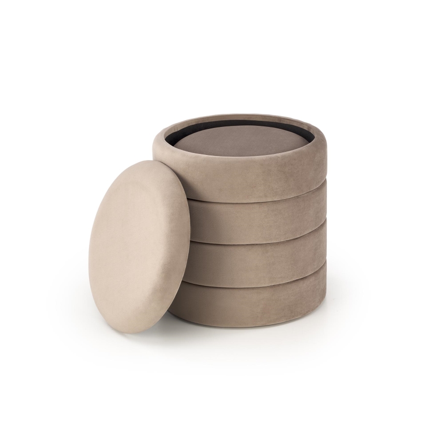 Komplet od 2 taburea PAX, prečnika 33/40 cm, u boji taupe