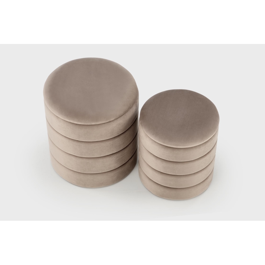 Komplet od 2 taburea PAX, prečnika 33/40 cm, u boji taupe