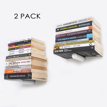 Komplet od 2 zidne police 15x21 cm, crne/bele