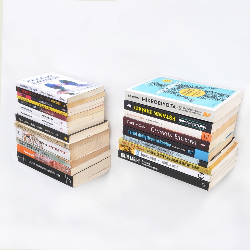 Komplet od 2 zidne police 15x21 cm, crne/bele