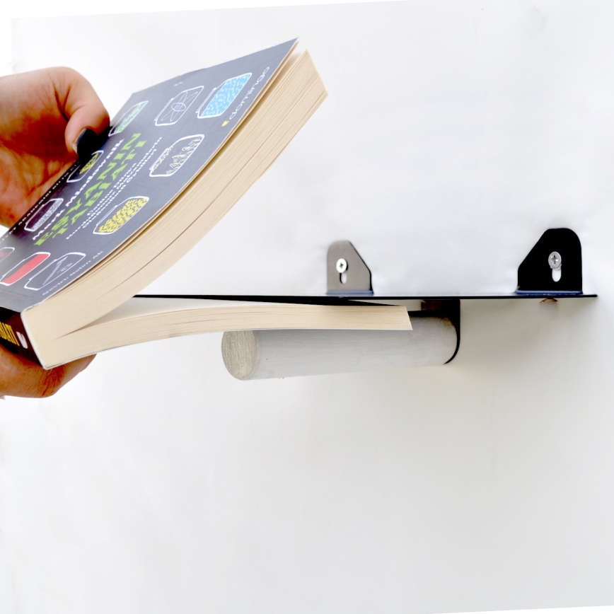 Komplet od 2 zidne police 15x21 cm, crne/bele