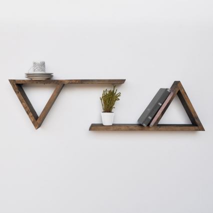 Komplet od 2 zidne police od smreke