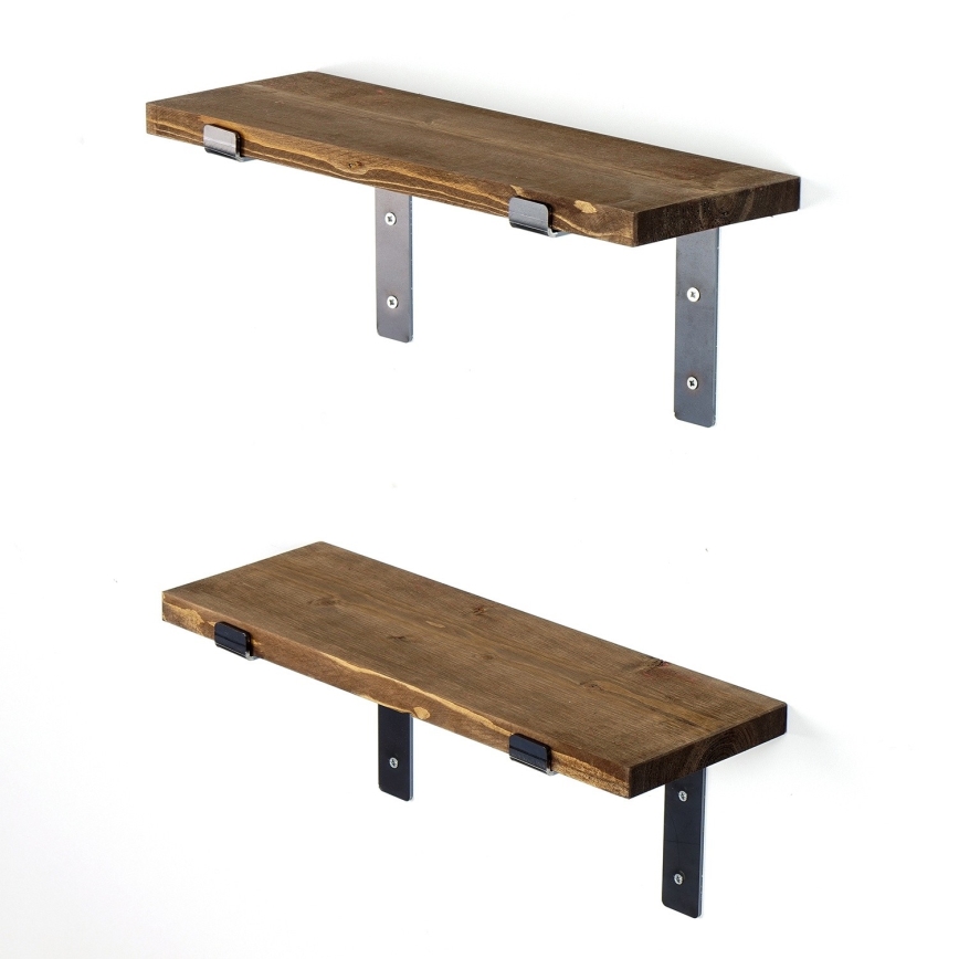 Komplet od 2 zidne police od smreke