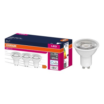 Komplet od 3 LED reflektorske sijalice PAR16 GU10/6,9W/230V 6500K 36° - Osram