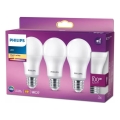 Komplet od 3 LED sijalice Philips A60 E27/13W/230V 2700K