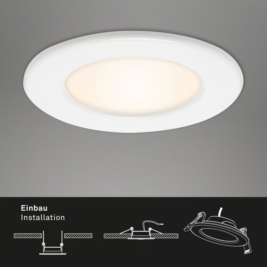 Komplet od 3 LED ugradna svetla za kupatilo LED/6W/230V 3000K IP44 bela