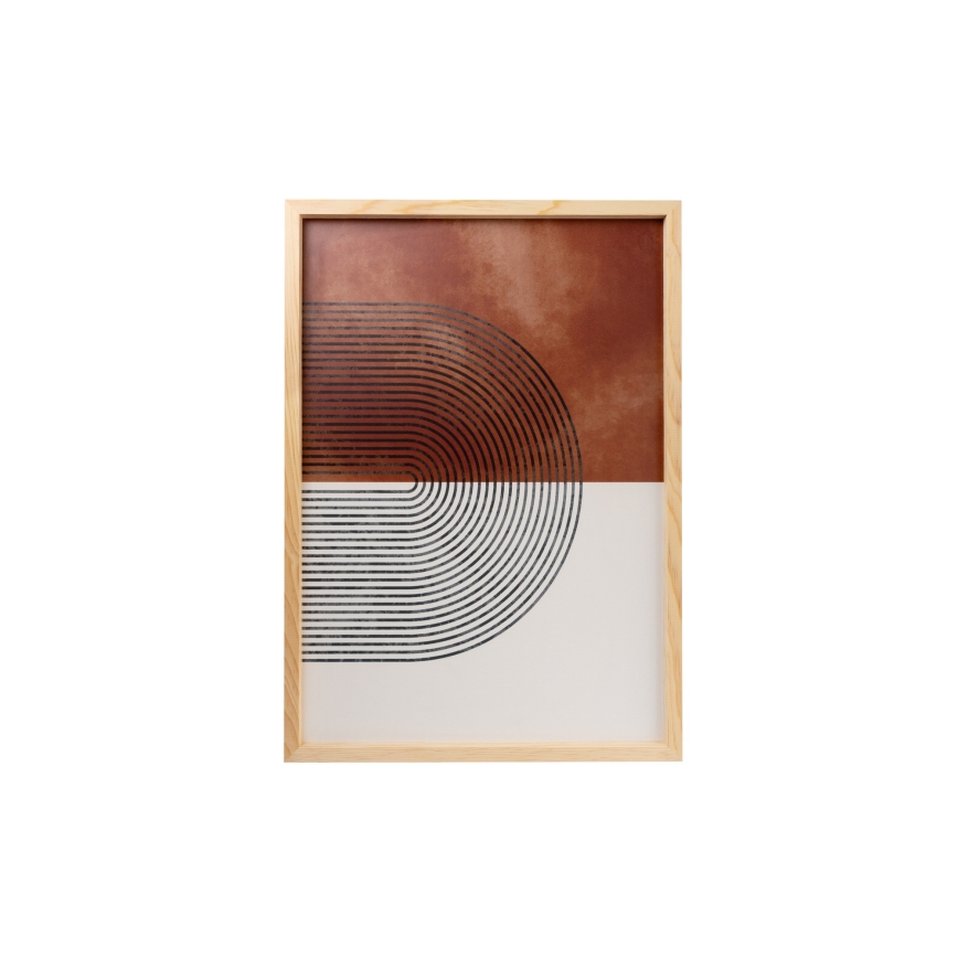 Komplet od 3 slike u foto-ramu 50x70 cm bež/braon