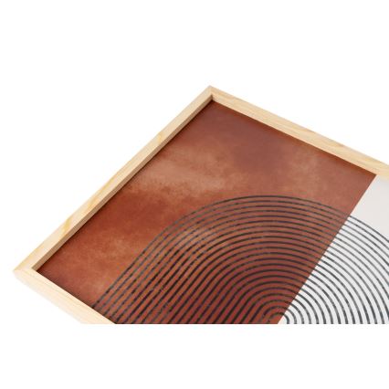 Komplet od 3 slike u foto-ramu 50x70 cm bež/braon