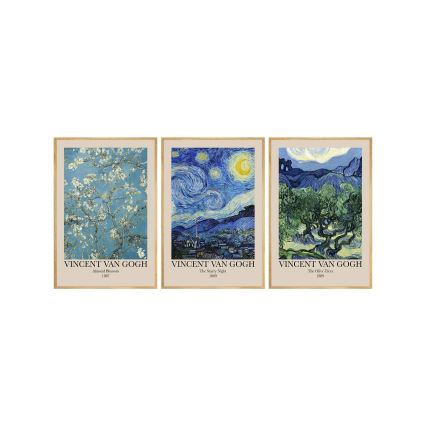 Komplet od 3 slike u okvirima 50x70 cm Vincent van Gogh