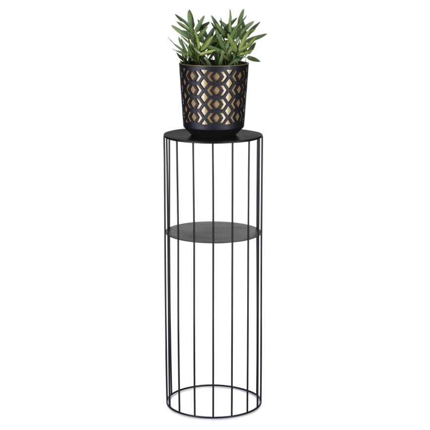 Komplet od 3 stalka za cveće LOFT — crne boje