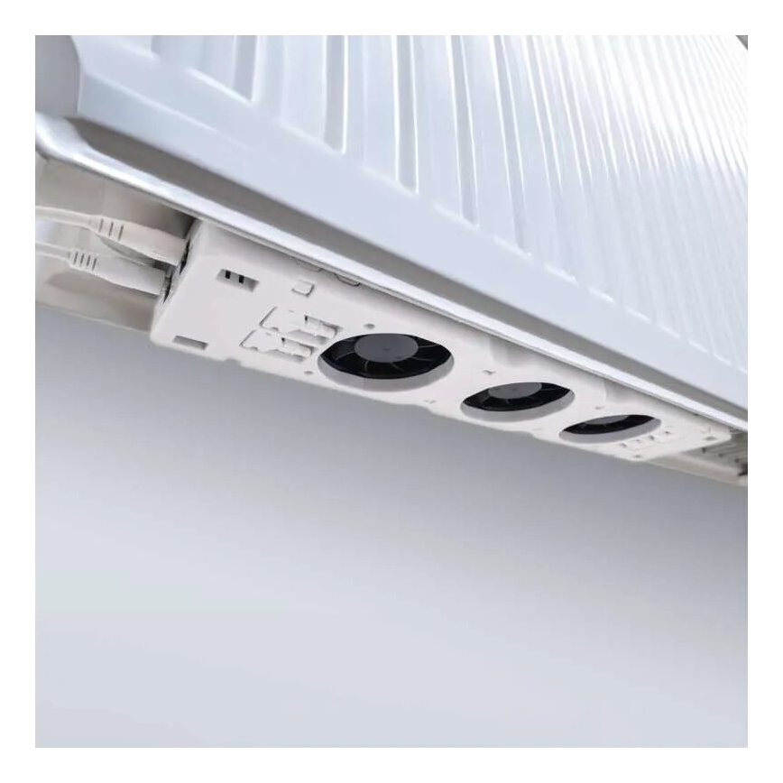 Komplet od 3 ventilatora za radijator 5/230V u beloj boji