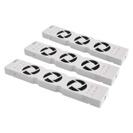 Komplet od 3 ventilatora za radijator 5/230V u beloj boji