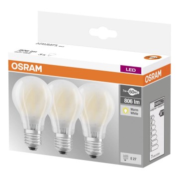 Komplet od 3 VINTAGE LED sijalice E27/7W/230V 2700K - Osram