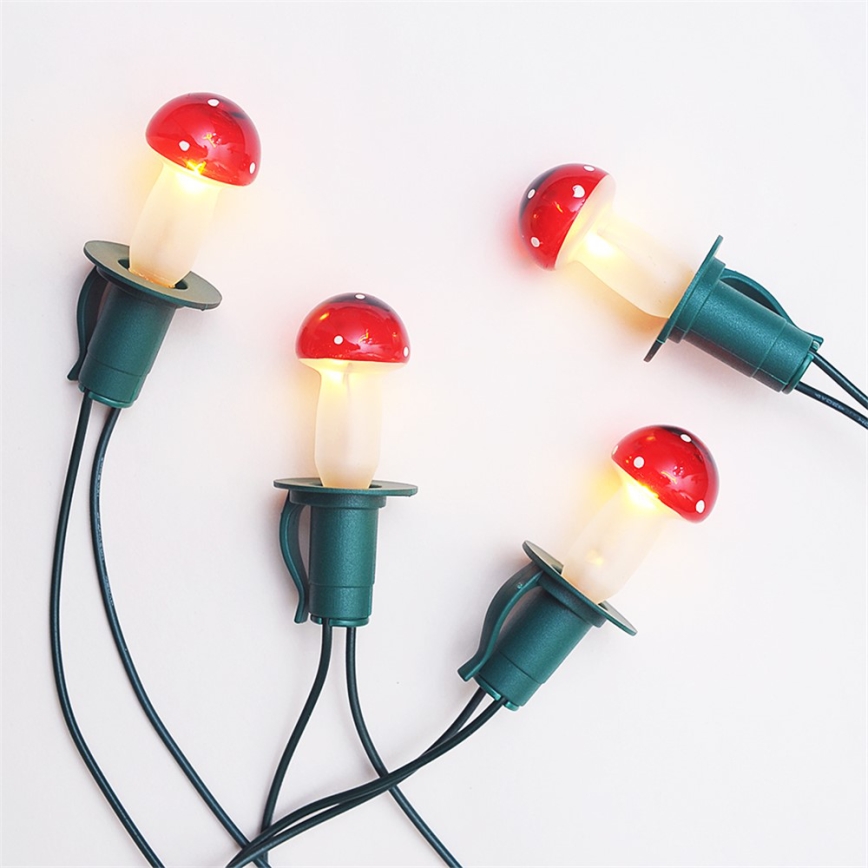 Komplet 3 x zamenskih sijalica MUSHROOM E10/20V/0,1A, crvene, proizvedeno u Češkoj