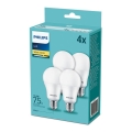 Komplet od 4 LED sijalica Philips A60 E27/10,5W/230V 2700K
