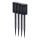Komplet od 4 LED solarne lampe DECOR, LED/1,2V, 150 mAh, 3000K, 39 cm, IP44, crne