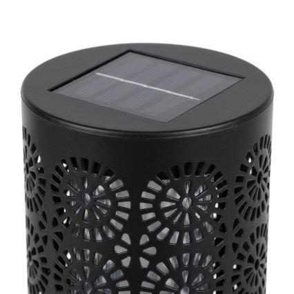Komplet od 4 LED solarne lampe DECOR, LED/1,2V, 150 mAh, 3000K, 39 cm, IP44, crne