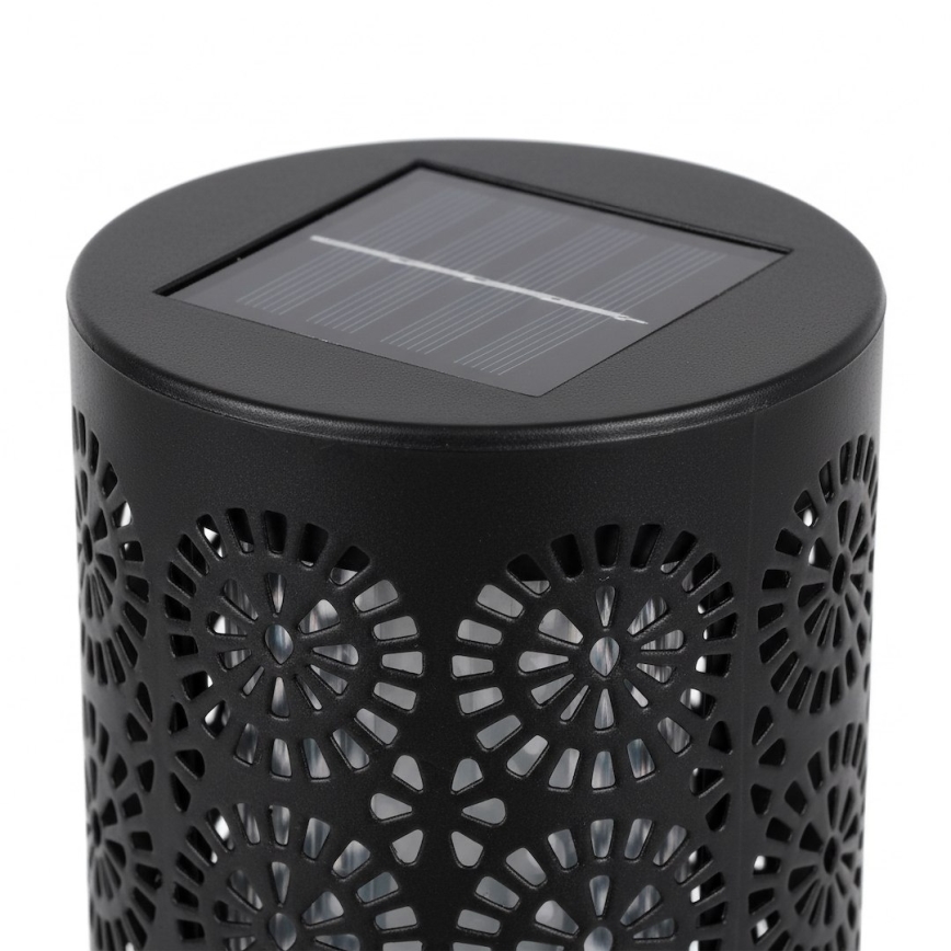 Komplet od 4 LED solarne lampe DECOR, LED/1,2V, 150 mAh, 3000K, 39 cm, IP44, crne