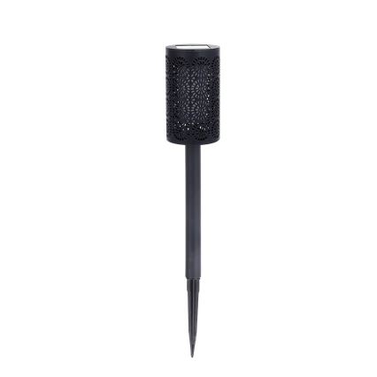 Komplet od 4 LED solarne lampe DECOR, LED/1,2V, 150 mAh, 3000K, 39 cm, IP44, crne