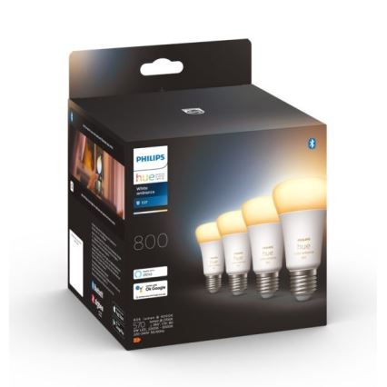 Komplet od 4 prigušiva LED sijalica Philips Hue WHITE AMBIANCE E27/6W/230V 2200-6500K