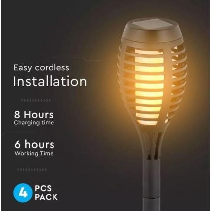 Komplet od 4 solarne LED svetiljke 4xLED/3,6V 1xAAA IP44 100 mAh