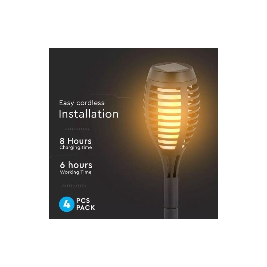 Komplet od 4 solarne LED svetiljke 4xLED/3,6V 1xAAA IP44 100 mAh