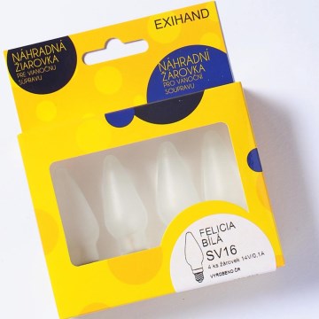 Komplet od 4 zamenske sijalice FELICIA E10/14V/0,1A, bele — proizvedeno u Češkoj