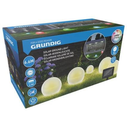Komplet od 5 LED solarnih svetala LED/3,2V, višebojno