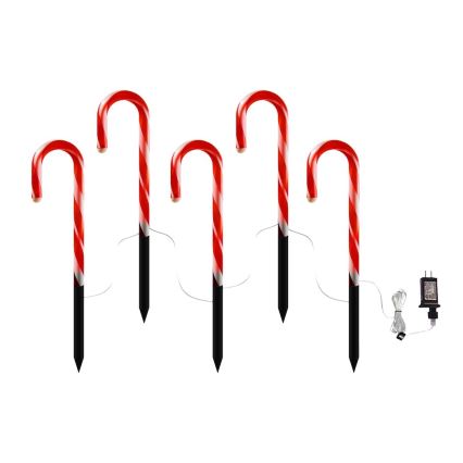 Komplet od 5 LED spoljašnjih božićnih dekoracija LED/2W/230V IP44 crvena