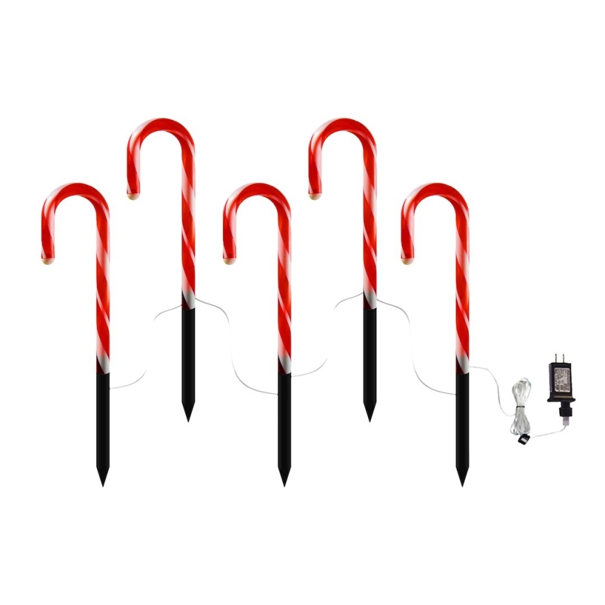 Komplet od 5 LED spoljašnjih božićnih dekoracija LED/2W/230V IP44 crvena