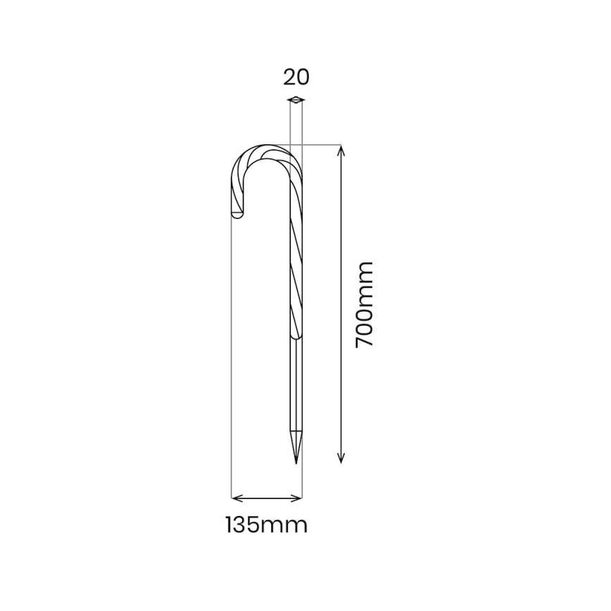 Komplet od 5 LED spoljašnjih božićnih dekoracija LED/2W/230V IP44 crvena