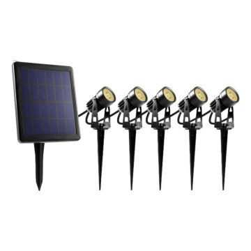 Komplet od 5 spoljašnjih LED lampi sa solarnim panelom — 4000 mAh, IP44