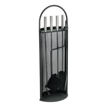 Komplet za kamin, 5 kom, antracit