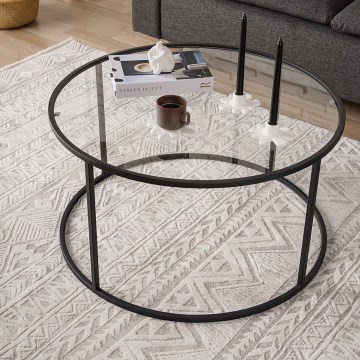 Konferencijski sto BERLIN 45x80 cm crna/prozirna