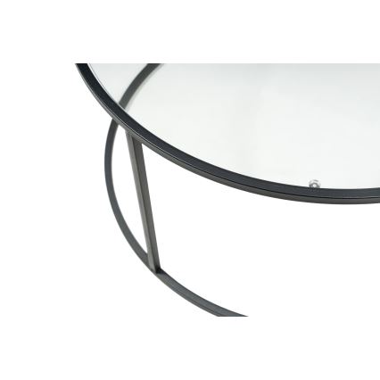 Konferencijski sto BERLIN 45x80 cm crna/prozirna