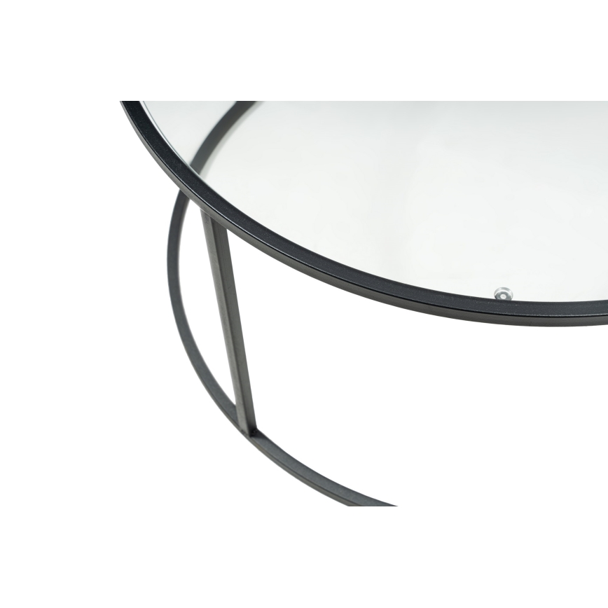 Konferencijski sto BERLIN 45x80 cm crna/prozirna