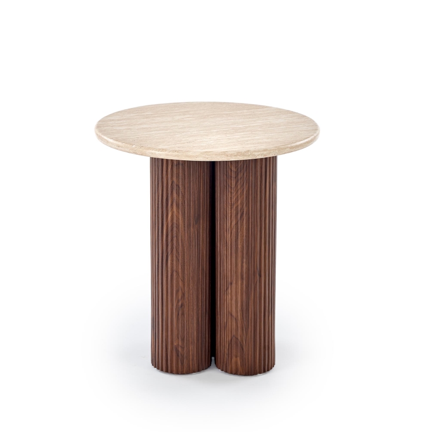 Konferencijski sto CALDO, prečnik 50 cm, braon/bež
