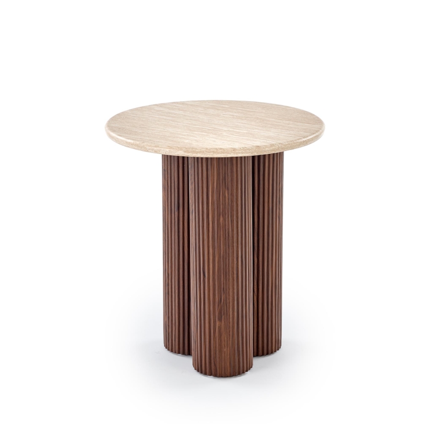 Konferencijski sto CALDO, prečnik 50 cm, braon/bež