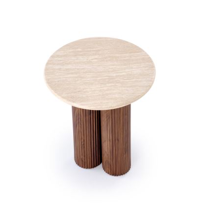 Konferencijski sto CALDO, prečnik 50 cm, braon/bež