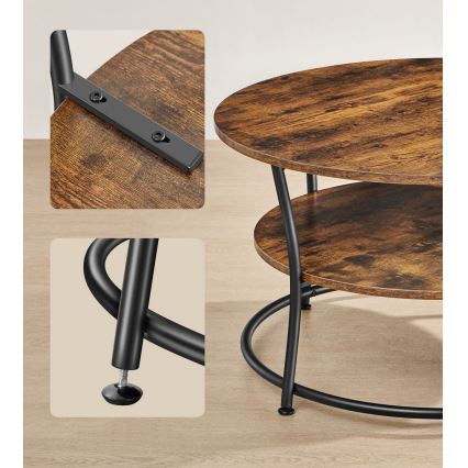 Konferencijski sto ELDUR braon/crna