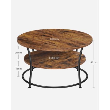 Konferencijski sto ELDUR braon/crna