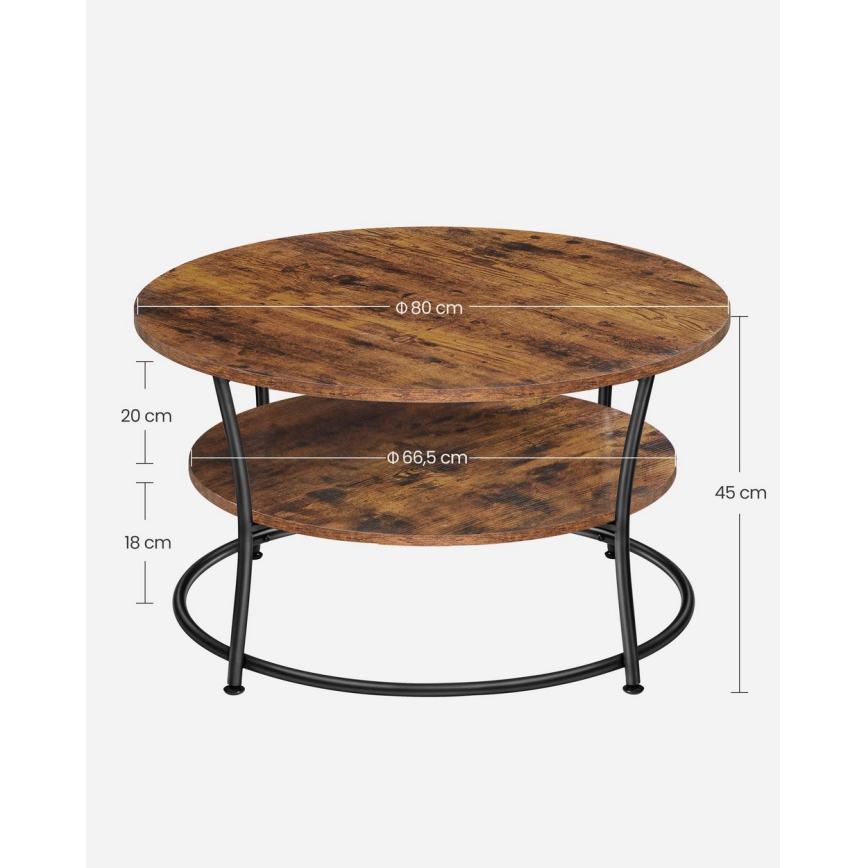 Konferencijski sto ELDUR braon/crna