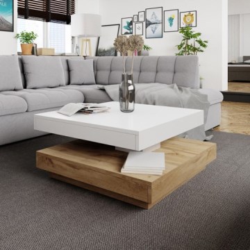 Konferencijski sto NENANI 34x70 cm bela/hrast wotan