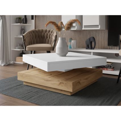 Konferencijski sto NENANI 34x70 cm bela/hrast wotan