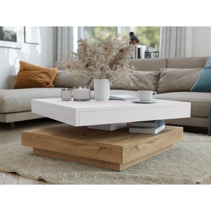 Konferencijski sto NENANI 34x70 cm bela/hrast wotan